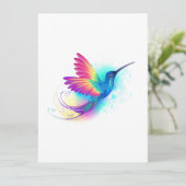 Exotic Rainbow Hummingbird Save The Date (Staand voorkant)