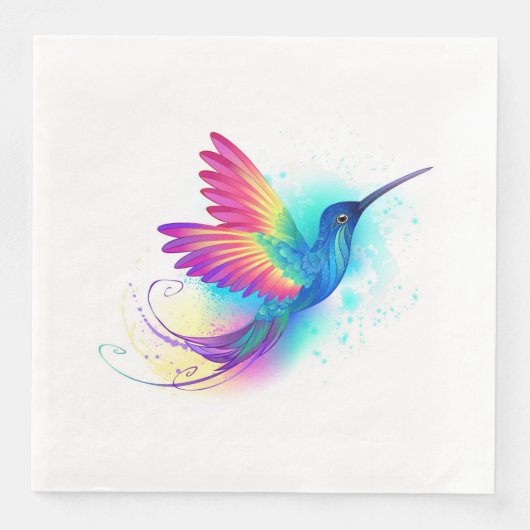 Exotic Rainbow Hummingbird Servet (Voorkant)