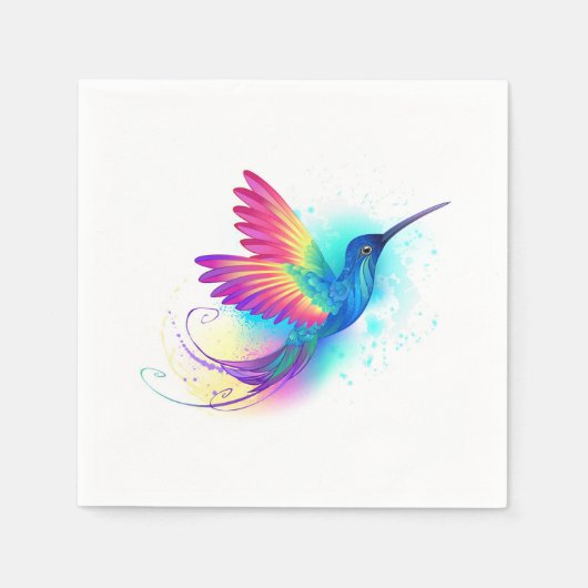 Exotic Rainbow Hummingbird Servet (Voorkant)