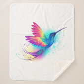 Exotic Rainbow Hummingbird Sherpa Deken (Voorkant)