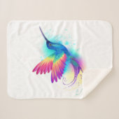 Exotic Rainbow Hummingbird Sherpa Deken (Voorkant (horizontaal))