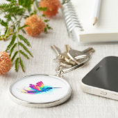 Exotic Rainbow Hummingbird Sleutelhanger (Zijkant)