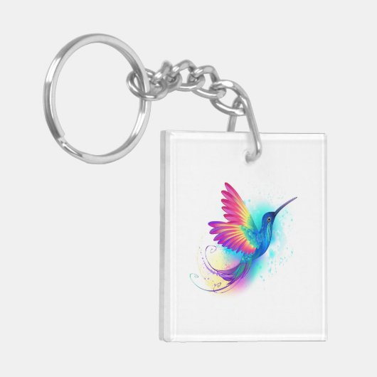 Exotic Rainbow Hummingbird Sleutelhanger (Voorkant Links)