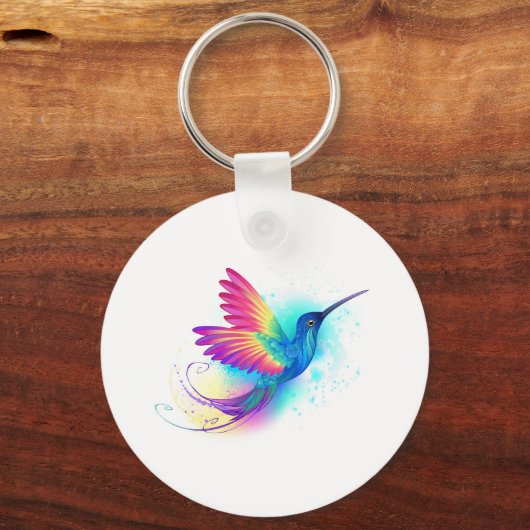 Exotic Rainbow Hummingbird Sleutelhanger (Achterkant)