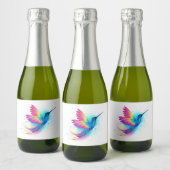 Exotic Rainbow Hummingbird Sparkling Wijnetiket (Flessen)