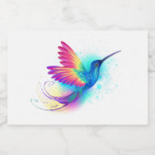 Exotic Rainbow Hummingbird Sparkling Wijnetiket (Enkel label)