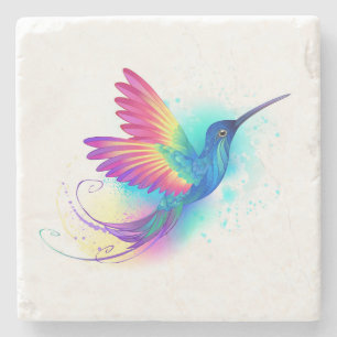 Exotic Rainbow Hummingbird Stenen Onderzetter