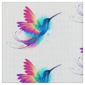 Exotic Rainbow Hummingbird Stof (Close Up)