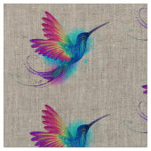 Exotic Rainbow Hummingbird Stof (Close Up)