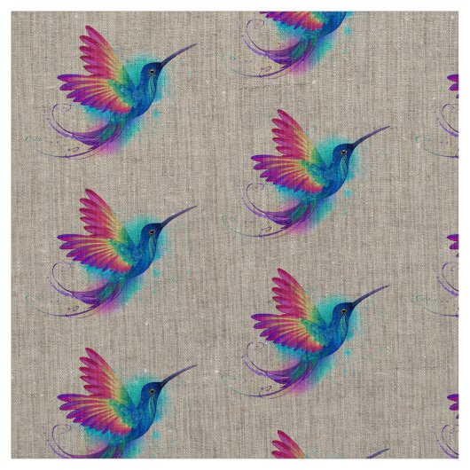 Exotic Rainbow Hummingbird Stof (Swatch)