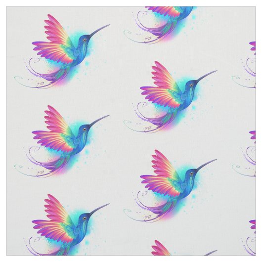 Exotic Rainbow Hummingbird Stof (Swatch)