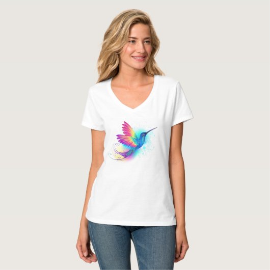 Exotic Rainbow Hummingbird T-shirt (Voorkant volledig)