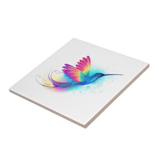 Exotic Rainbow Hummingbird Tegeltje (Zijkant)
