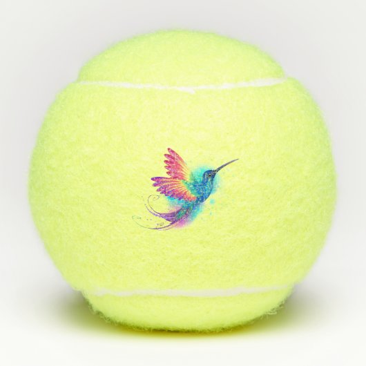 Exotic Rainbow Hummingbird Tennisballen (Voorkant)