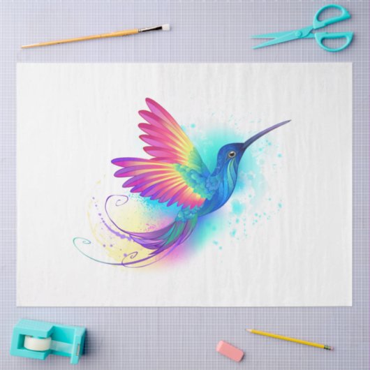 Exotic Rainbow Hummingbird Tissuepapier (Craft)