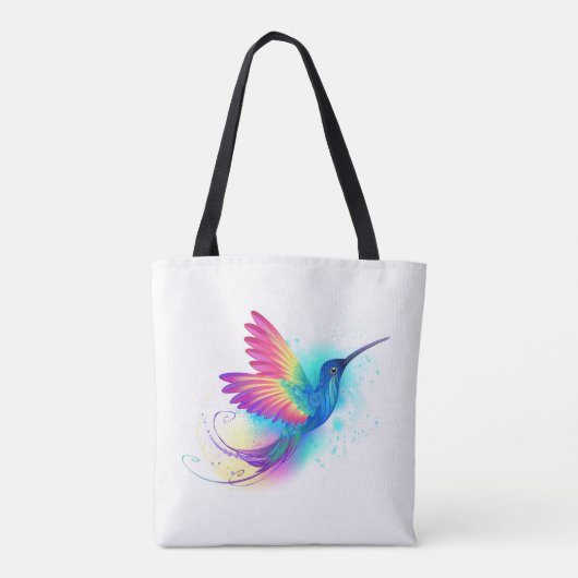 Exotic Rainbow Hummingbird Tote Bag (Achterkant)