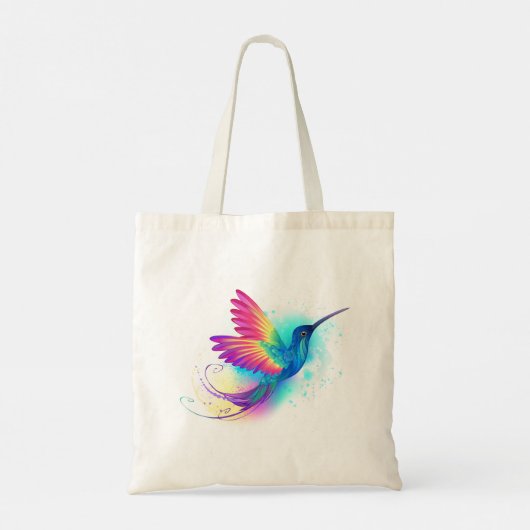 Exotic Rainbow Hummingbird Tote Bag (Achterkant)