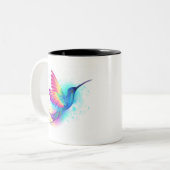Exotic Rainbow Hummingbird Tweekleurige Koffiemok (Voorkant links)