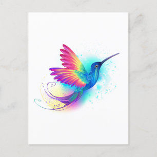 Exotic Rainbow Hummingbird Uitnodiging Briefkaart
