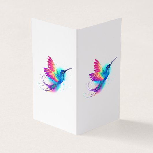 Exotic Rainbow Hummingbird Visitekaartje (Buitenkant)
