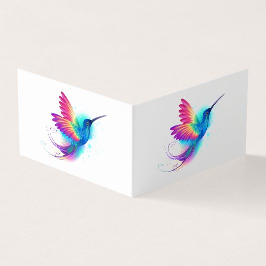 Exotic Rainbow Hummingbird Visitekaartje (Buitenkant)