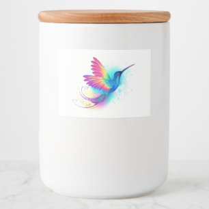 Exotic Rainbow Hummingbird Voedselcontainer Etiket