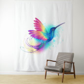 Exotic Rainbow Hummingbird Wandkleed (In situ)