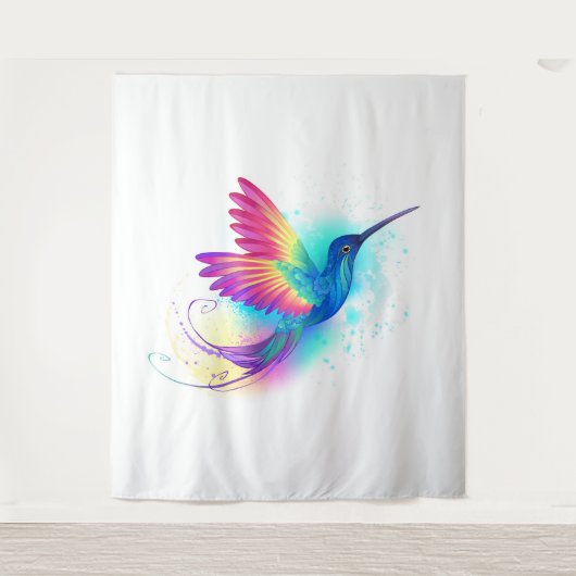 Exotic Rainbow Hummingbird Wandkleed (Voorkant)