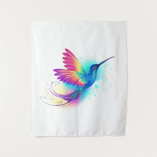 Exotic Rainbow Hummingbird Wandkleed (Voorkant)
