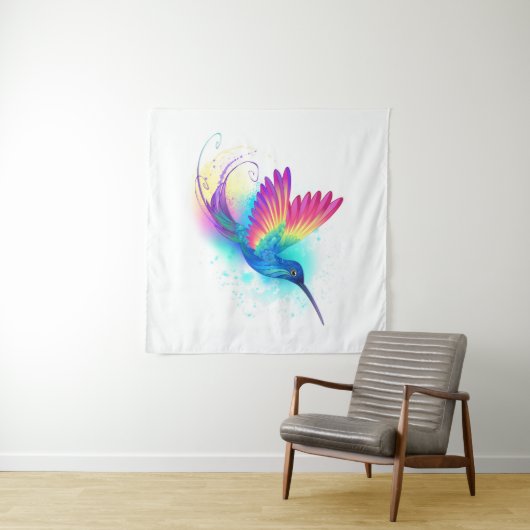 Exotic Rainbow Hummingbird Wandkleed (In Situ (horizontaal))