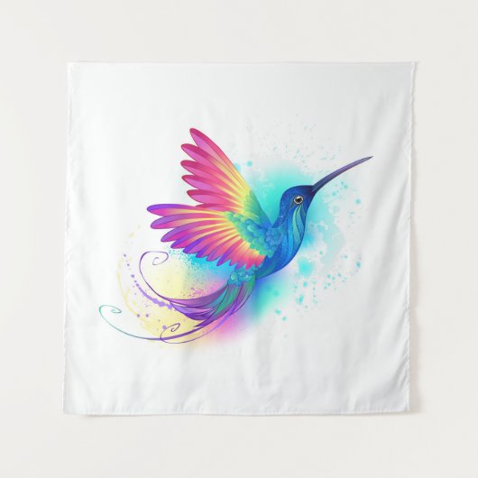 Exotic Rainbow Hummingbird Wandkleed (Voorkant)