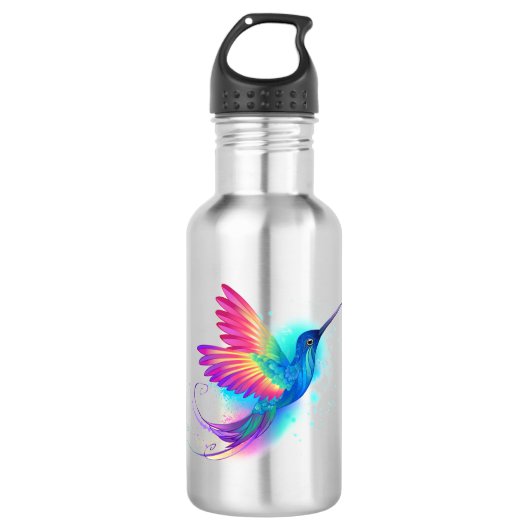 Exotic Rainbow Hummingbird Waterfles (Voorkant)