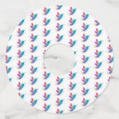 Exotic Rainbow Hummingbird Wijnglaslabel (Achterkant)