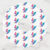 Exotic Rainbow Hummingbird Wijnglaslabel (Voorkant)