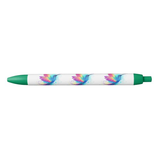 Exotic Rainbow Hummingbird Zwarte Inkt Pen (Voorkant)