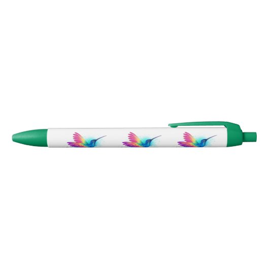 Exotic Rainbow Hummingbird Zwarte Inkt Pen (Bovenkant)