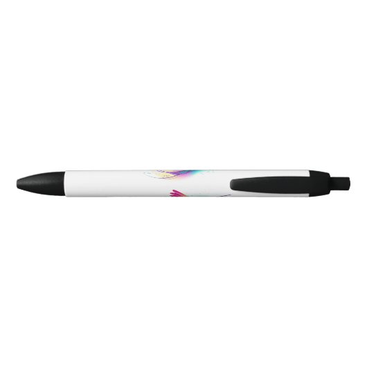 Exotic Rainbow Hummingbird Zwarte Inkt Pen (Achterkant)