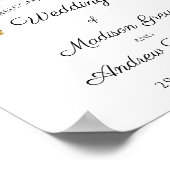 Exotic Red Hibiscus Flower Art Wedding Poster (Hoek)