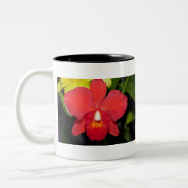 Exotic Red Orchid Tweekleurige Koffiemok