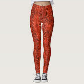 Exotic Red Snakeskin Leggings (Voorkant)