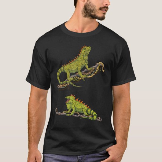 Exotic Reptile Iguana Lizard Animal Wildlife Igua T-shirt (Voorkant)