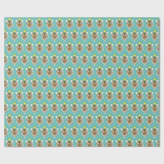 Exotic Royal Tiger Koningin Cadeaupapier (Vlak)