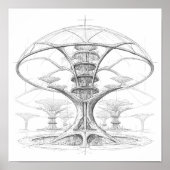 Exotic Sci-Fi Art: Alien Bio-Dome Hydroponic Poster (Voorkant)