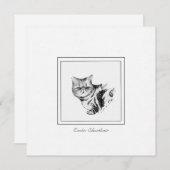 Exotic Shorthair Cat Flat Note-kaart Notitiekaartje (Voorkant / Achterkant)