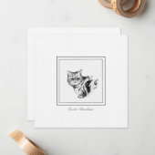 Exotic Shorthair Cat Flat Note-kaart Notitiekaartje (Voorkant / Achterkant in situ)