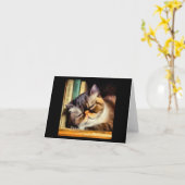 Exotic Shorthair Cat Kaart (Gele Bloem)