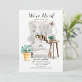 Exotic Shorthair Cat Moving Announge Aankondiging (Staand voorkant)