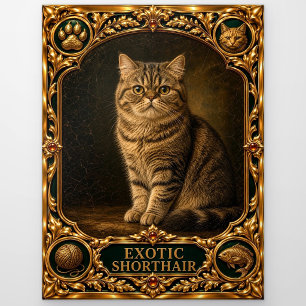 Exotic Shorthair, Juweel-erfstuk Kunst Briefkaart