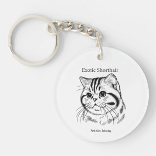 Exotic Shorthair Portret Sleutelhanger