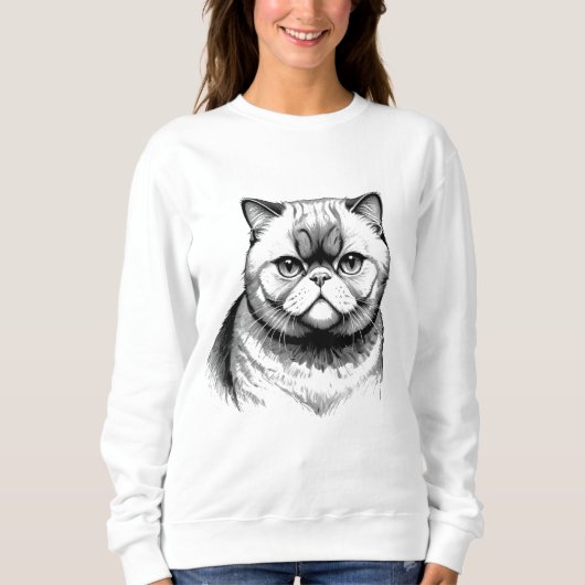 Exotic Shorthair Sketch Women's Sweater (Voorkant)